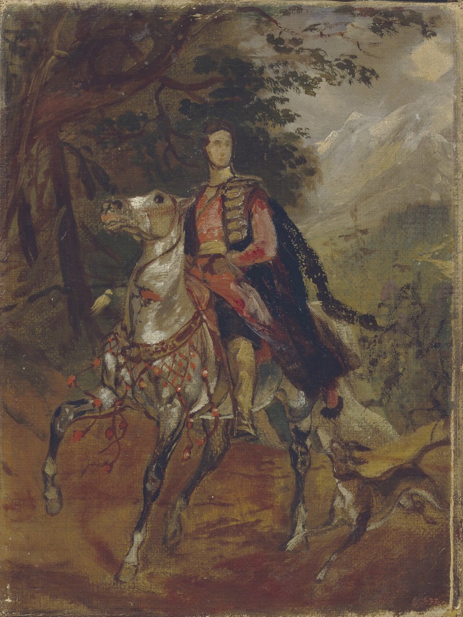 Portrett av grev Anatole Nikolaievich Demidov, 1. prins av San Donato 1812-1870, ca. 1831 av Karl Pavlovich Bryullov