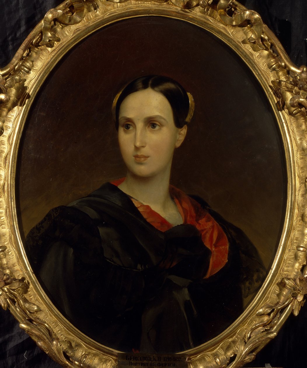 Portrett av grevinne Olga Pavlovna Fersen Stroganova 1808-1837, ca. 1837 av Karl Pavlovich Bryullov