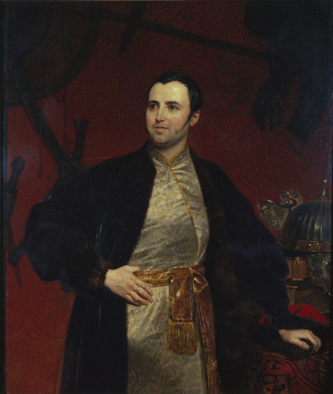 Portrett av prins Mikhail Andreyevich Obolensky 1805-1873, 1846 av Karl Pavlovich Bryullov