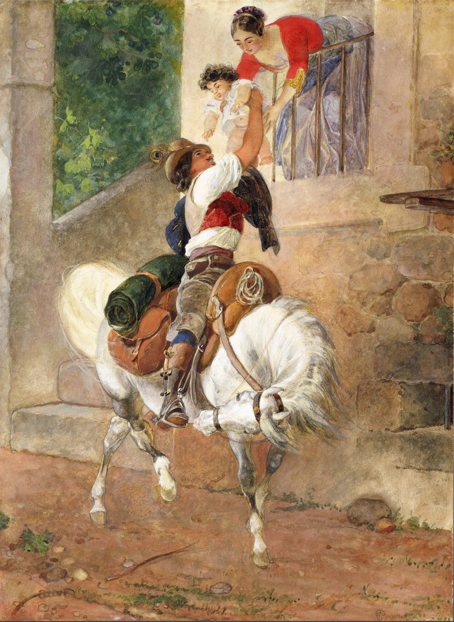 Hjemkomsten av en romersk hyrde, 1851-1852. av Karl Pavlovich Bryullov