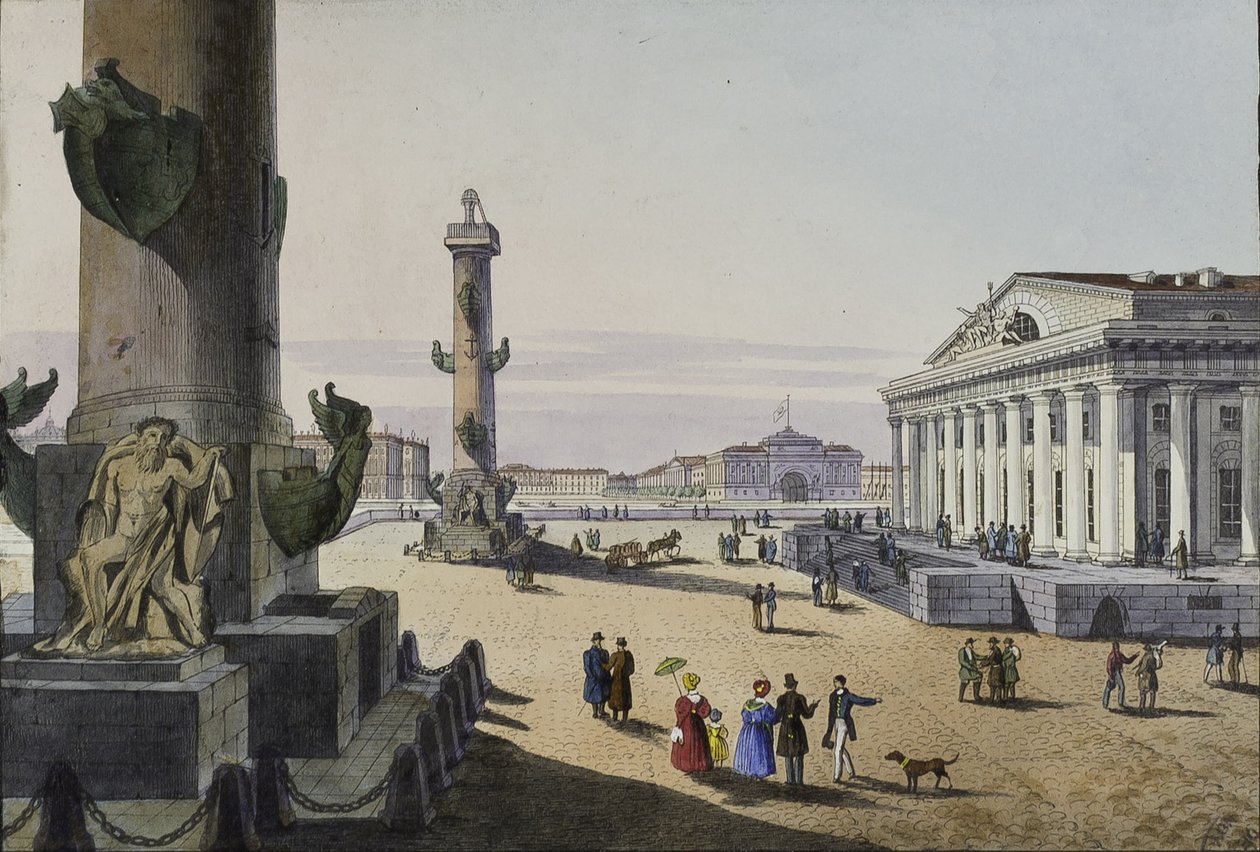 Børs og admiralitet i St. Petersburg, første halvdel av 1800-tallet. av Karl Petrovich Beggrov