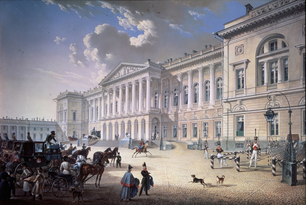Det gamle Michael-palasset i St. Petersburg, 1832 av Karl Petrovich Beggrov