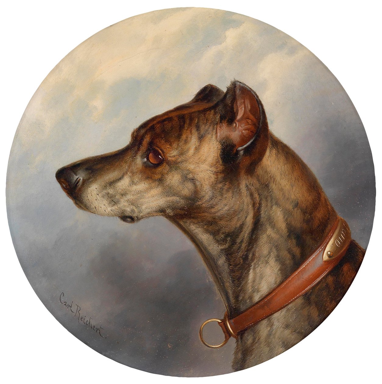 Hundeportrait av Karl Reichert