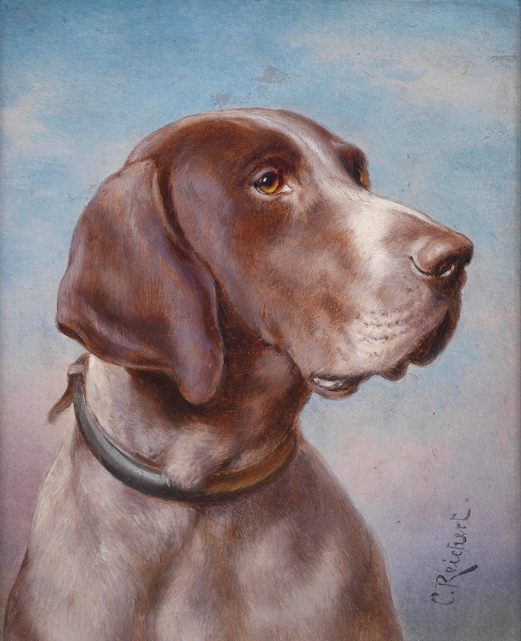 Hundeportrait av Karl Reichert