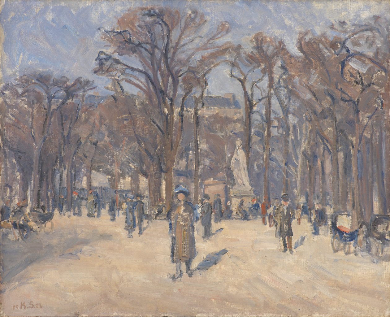 Marsdag i Le Jardin du Luxembourg, Paris av Karl Schou