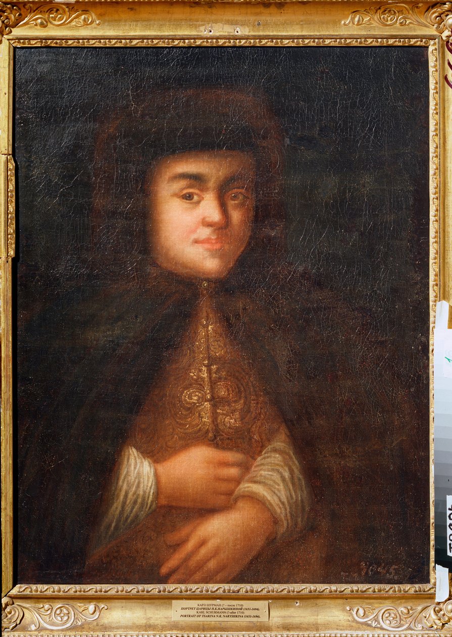 Portrett av tsarina Natalia Naryshkina (Narychkina) (Nathalie Narychkine) (1651-1694), kone til Alexis I av Russland. Maleri av Karl Schurmann (?-etter 1710), olje på lerret. Tysk kunst fra 1600-tallet. Regionalt kunstgalleri, Tver (Russland). av Karl Schurmann