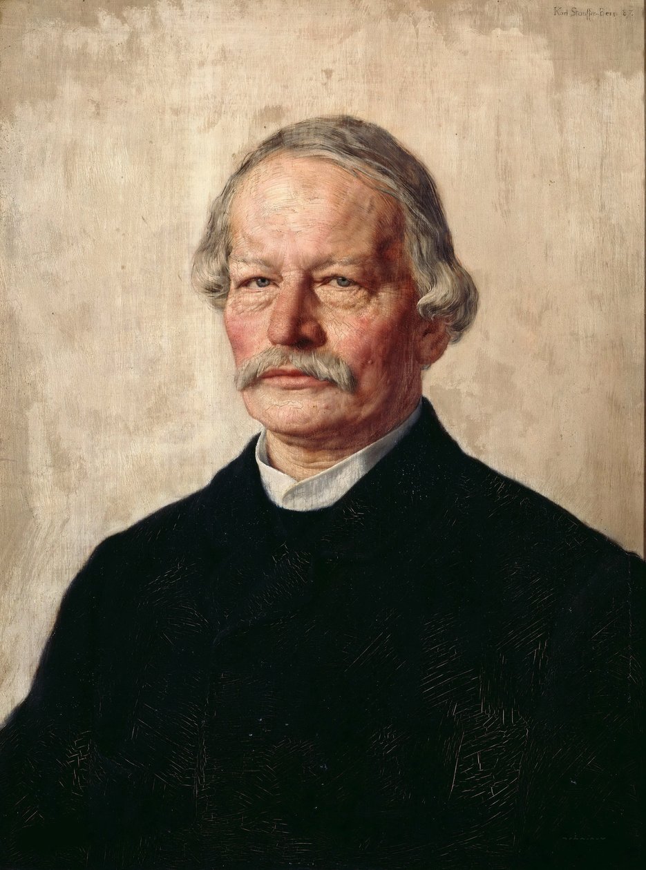 Portrett av Gustav Freytag 1816-1895, 1886-1887. av Karl Stauffer Bern