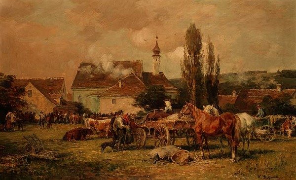 Et landsbymarked av Karl Stuhlmuller