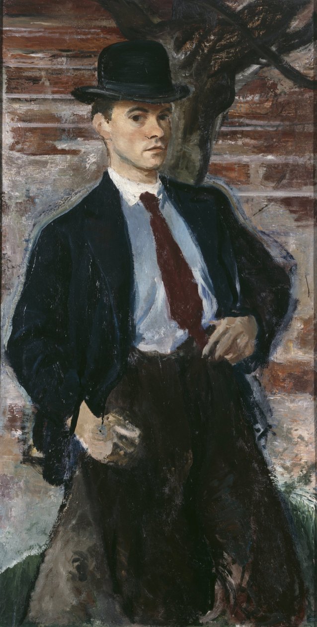 Selvportrett med hatt av Karl Weinmair
