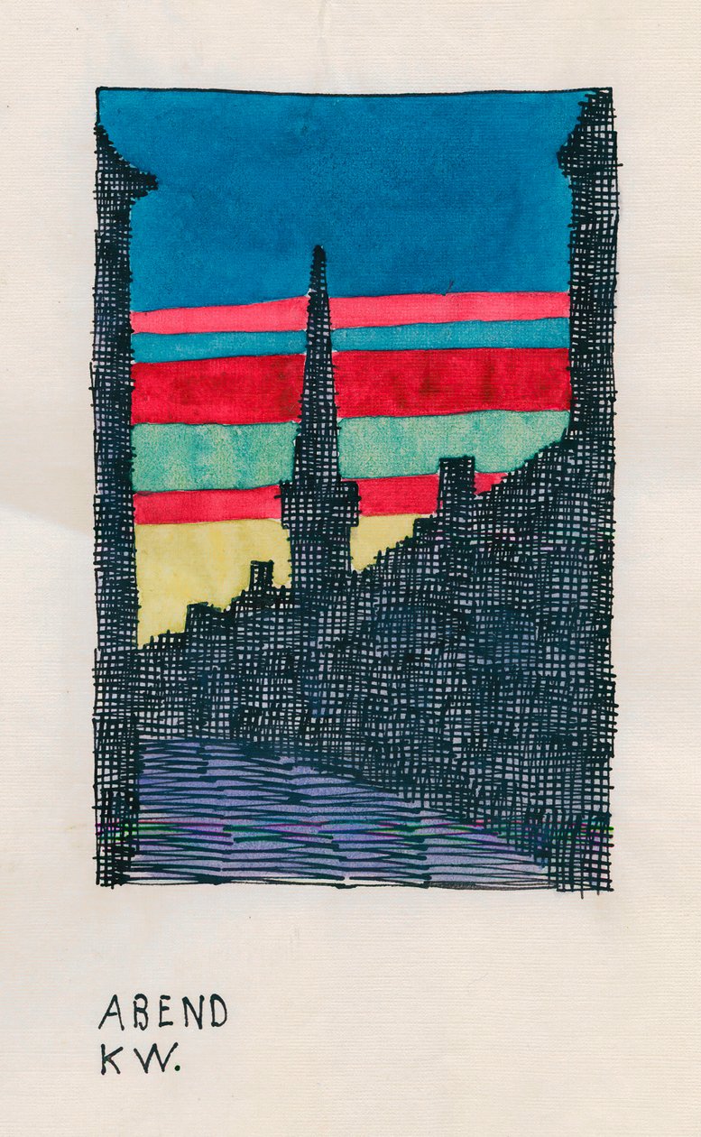 Kveld, ca. 1921 (akvarell) av Karl Wiener