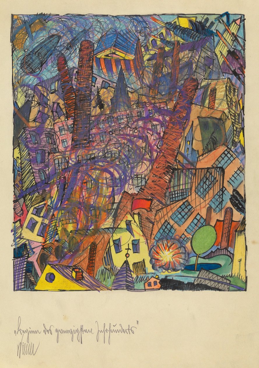 Begynnelsen av det 20. århundre, ca. 1923 (akvarell og pastell)) av Karl Wiener