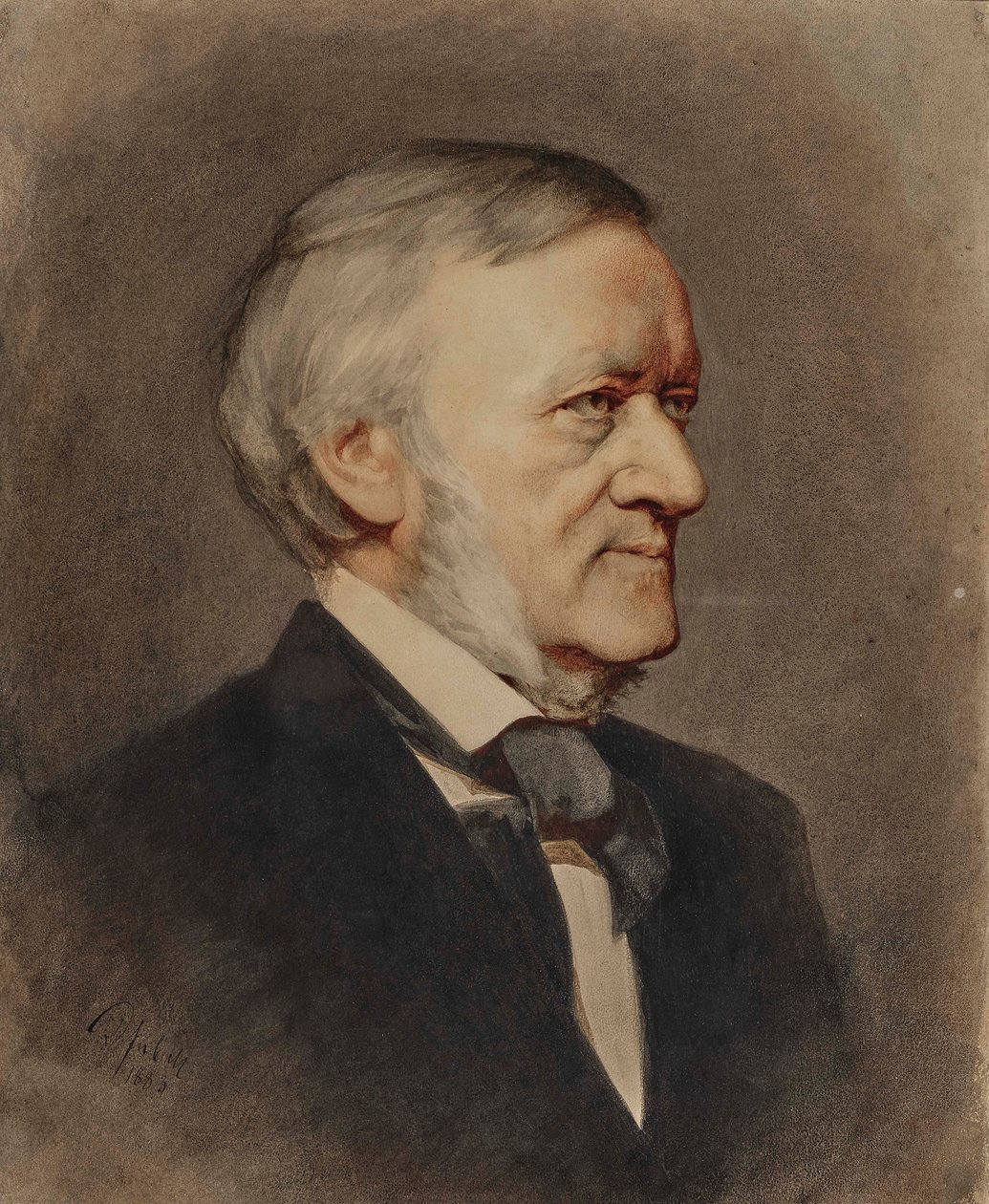 Portrett av komponisten Richard Wagner 1813-1883, 1883. av Karl Wilhelm Diefenbach