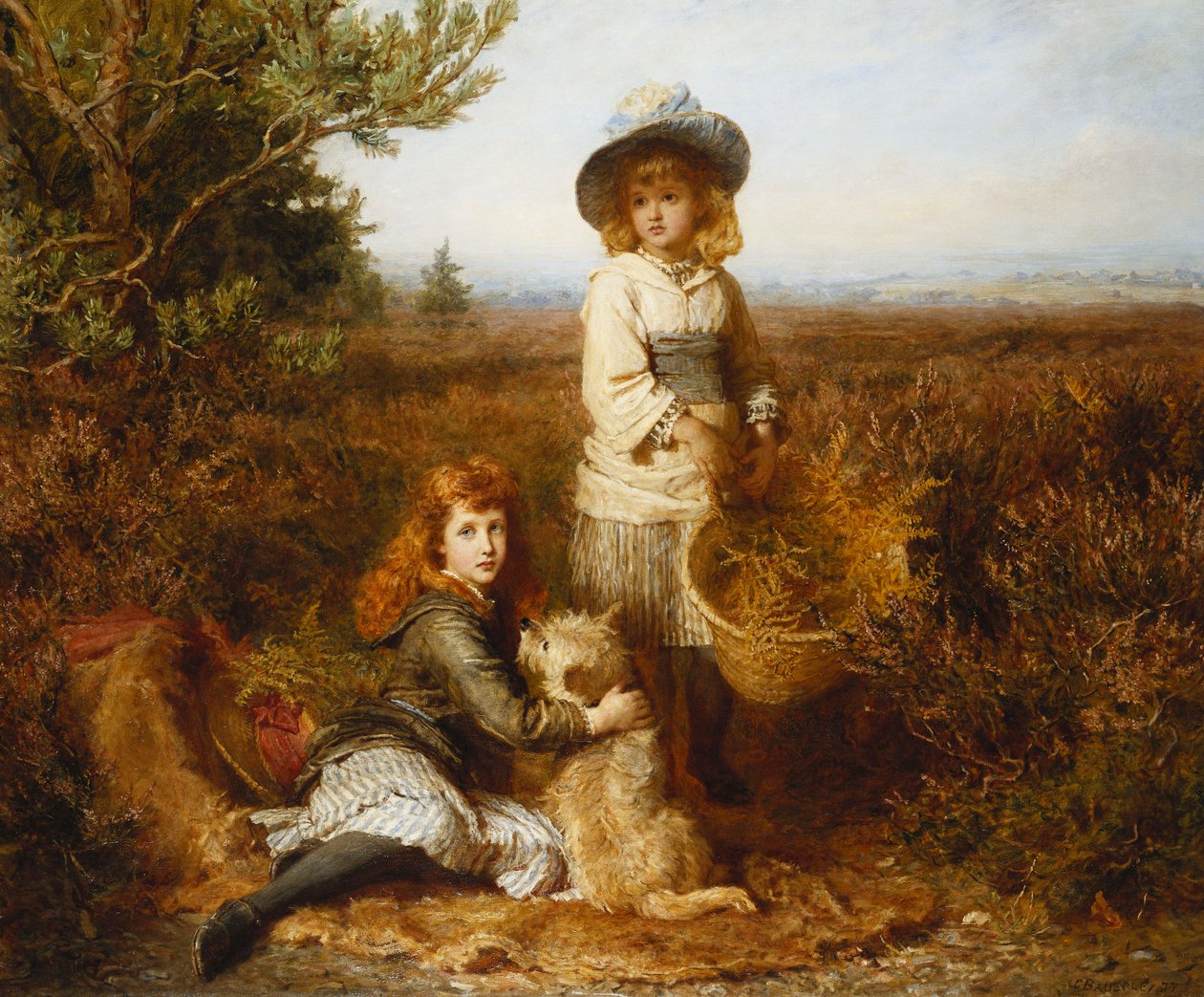 Blant bregnene, 1877 av Karl Wilhelm Friedrich Bauerle
