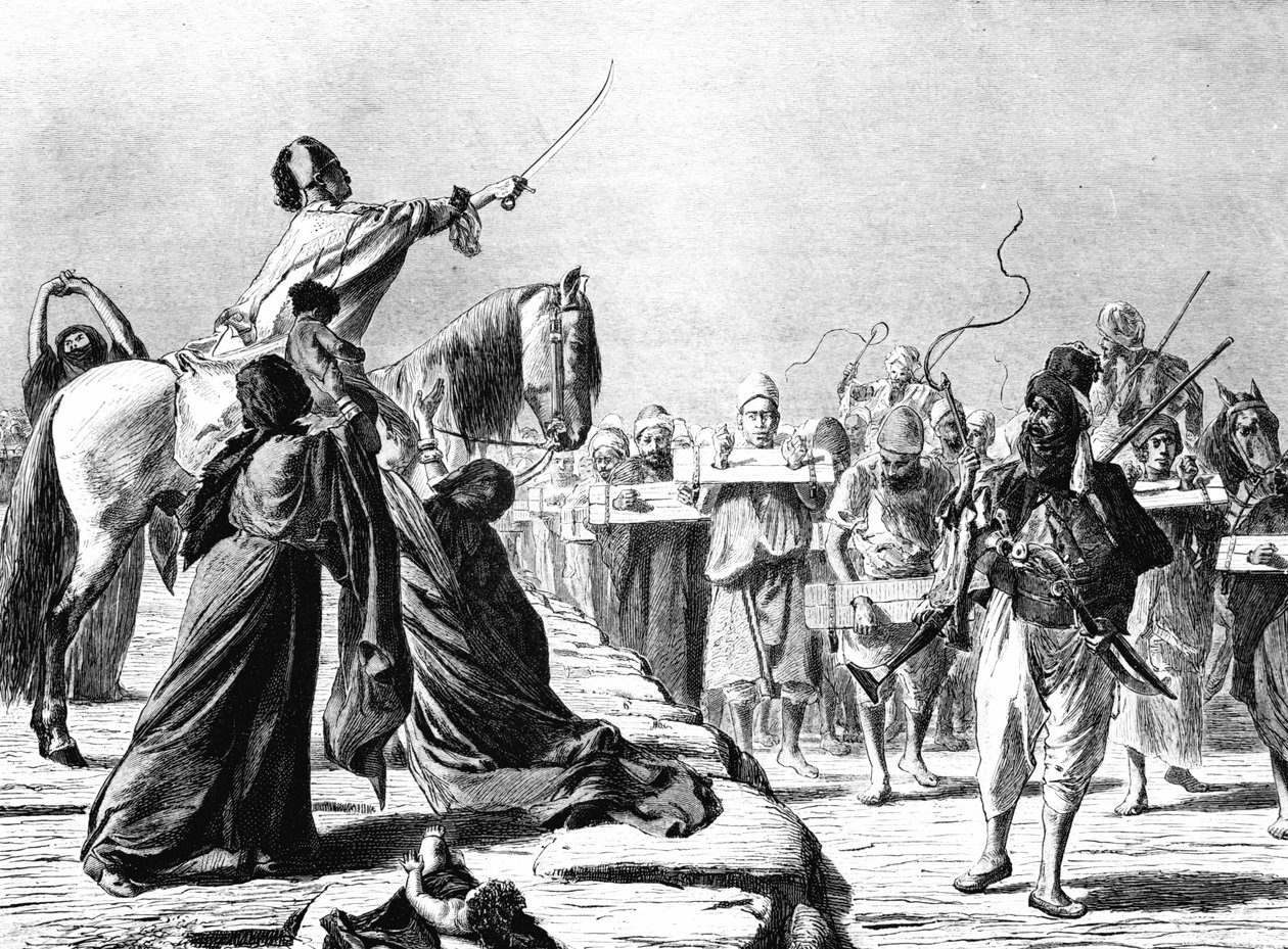 Scene for rekruttering under Mohammed-Ali, 1881 av Karl Wilhelm Gentz