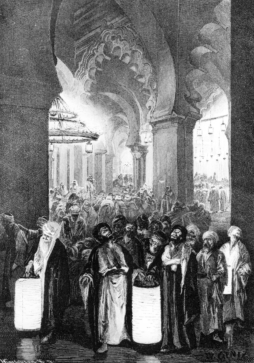 Bønnen under en natt med Ramadan, 1881 av Karl Wilhelm Gentz