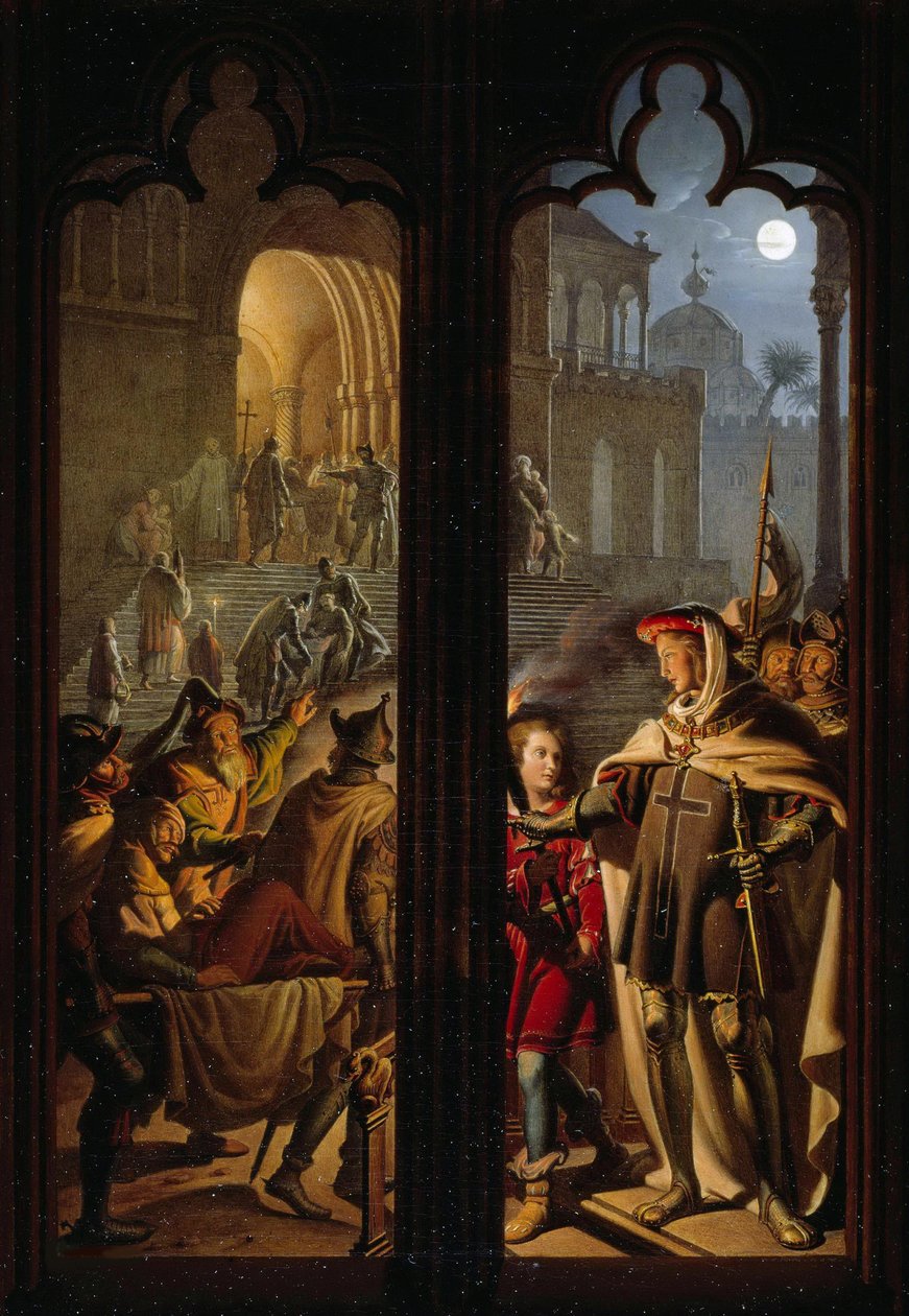 Teutoniske riddere som ordensmenn i Jerusalem, 1824. av Karl Wilhelm Kolbe the Younger