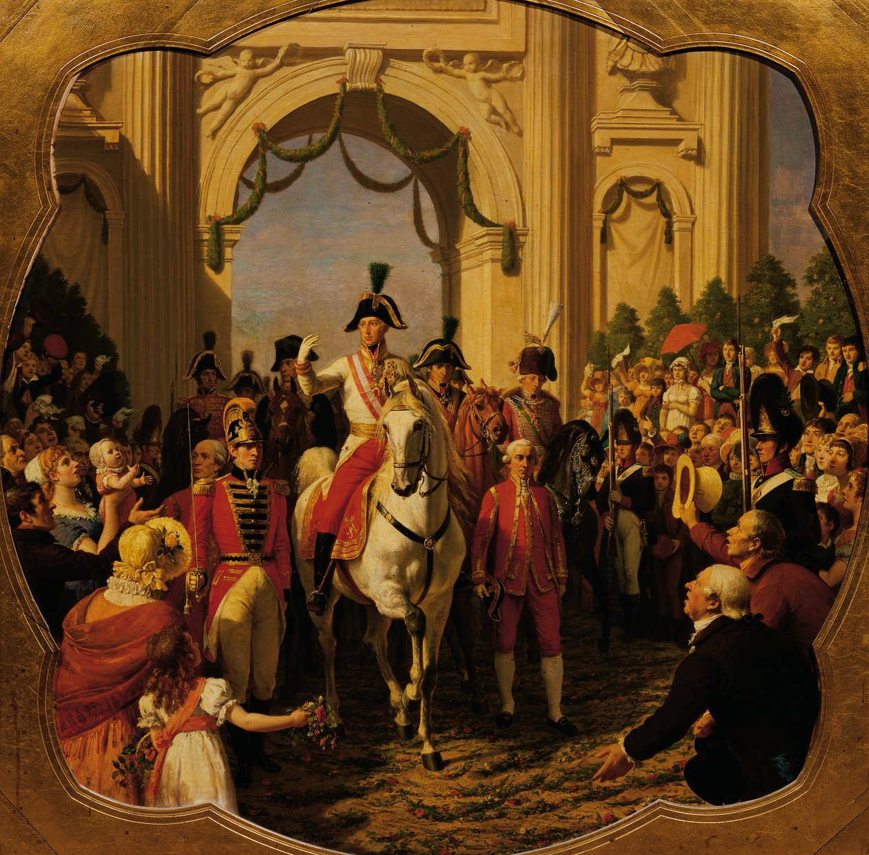 Inntreden av keiser Franz I (II) av Østerrike i Wien i 1814 av Karl von Blaas