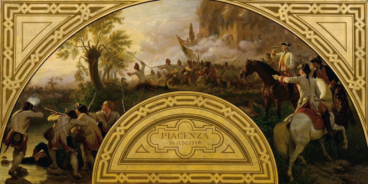 Slaget ved Piacenza 1746 av Karl von Blaas