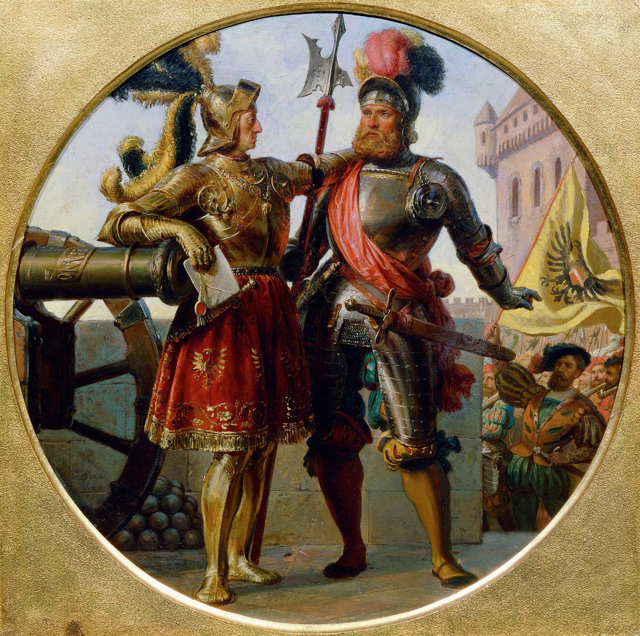 Keiser Maximilian I og Georg von Frunsberg, 1868 av Karl von Blaas