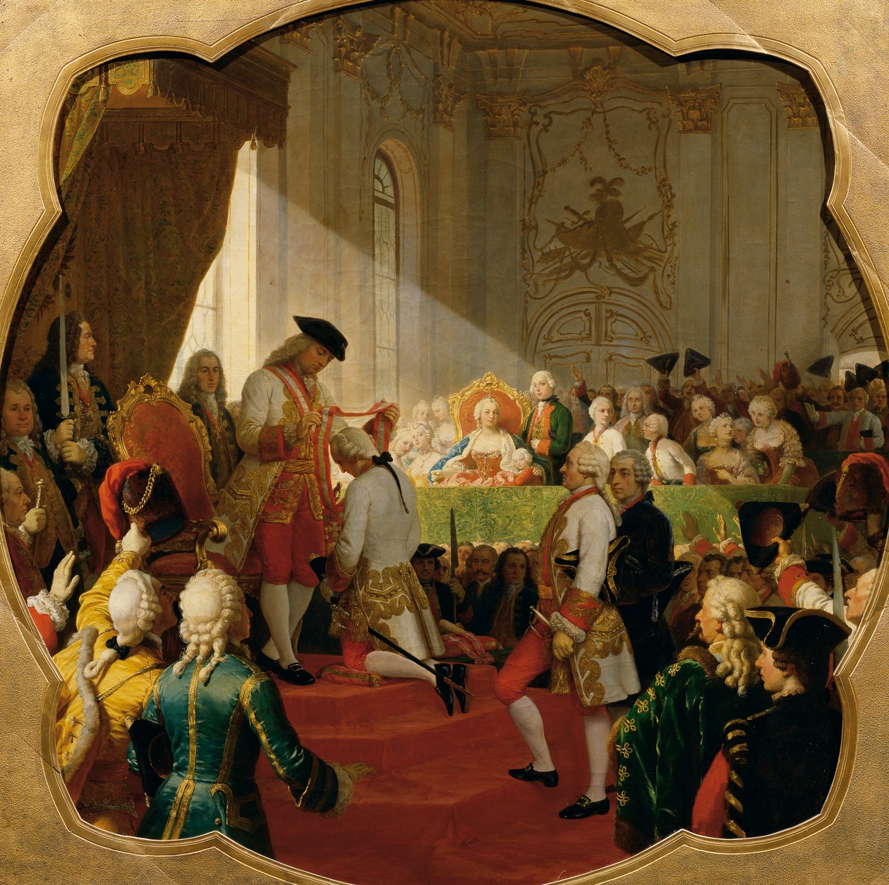 Første opprykk til den militære Maria Theresa-ordenen i 1758 av Karl von Blaas
