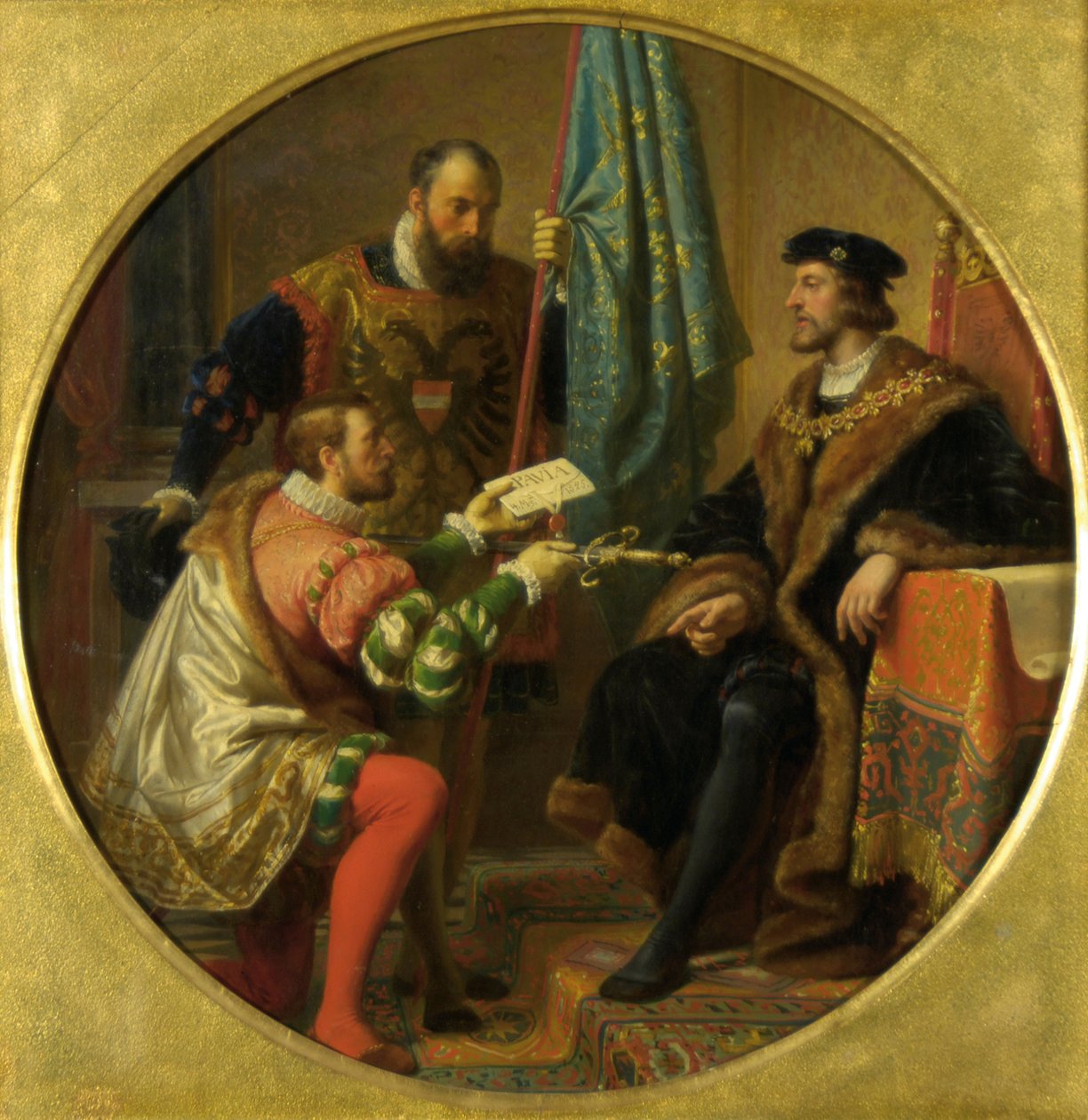 Keiser Charles V og kong Frans I ved Pavia 1525 av Karl von Blaas