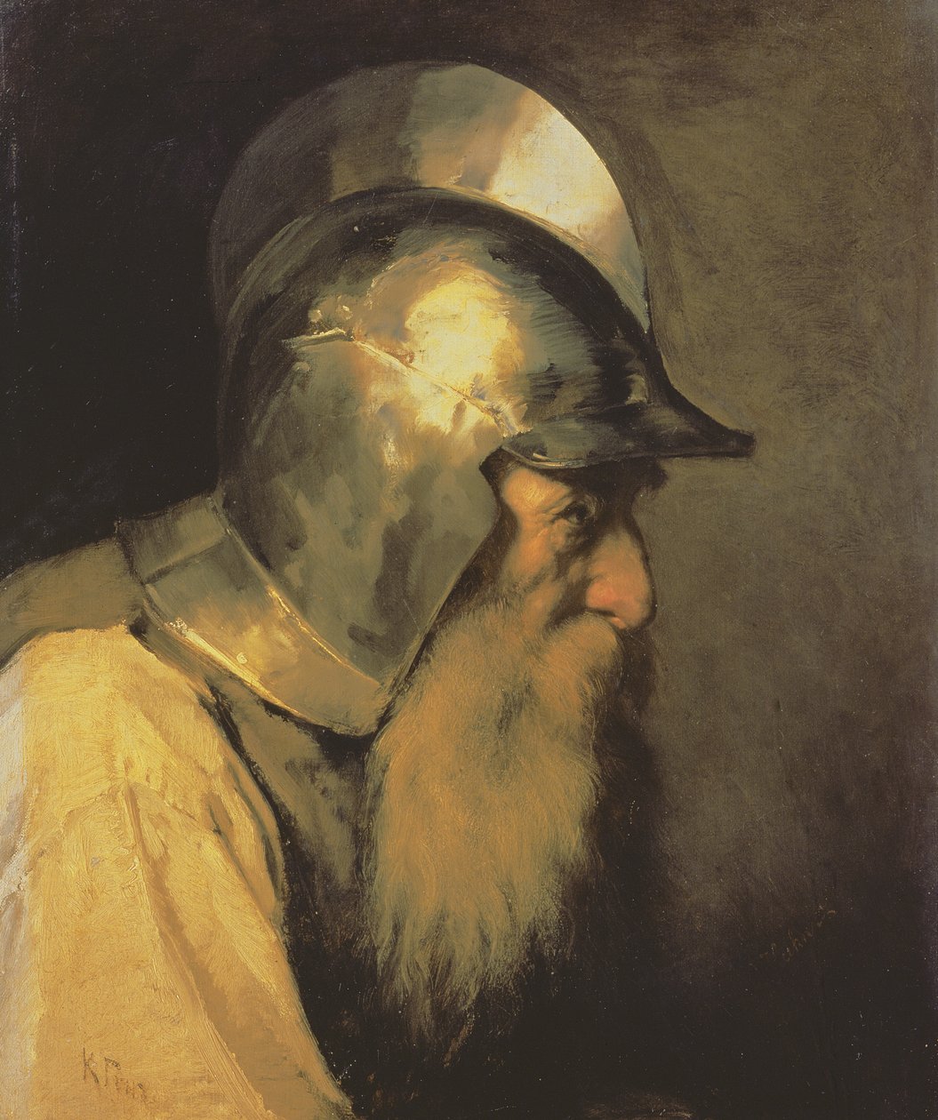 En gammel kriger fra hugenottenes tid, 1870 av Karlis Fridikh Huns