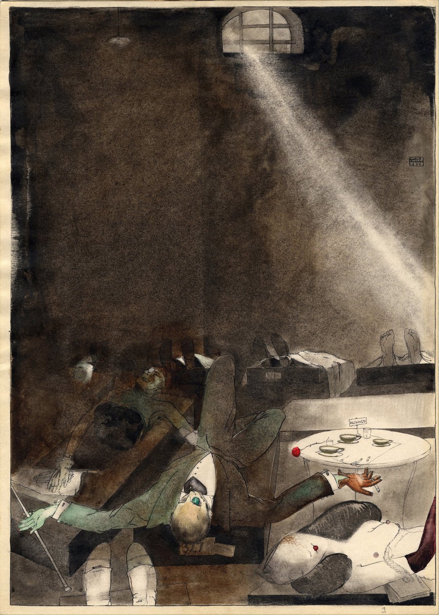 ""Le the de cinq heures a la morgue"" (Five O