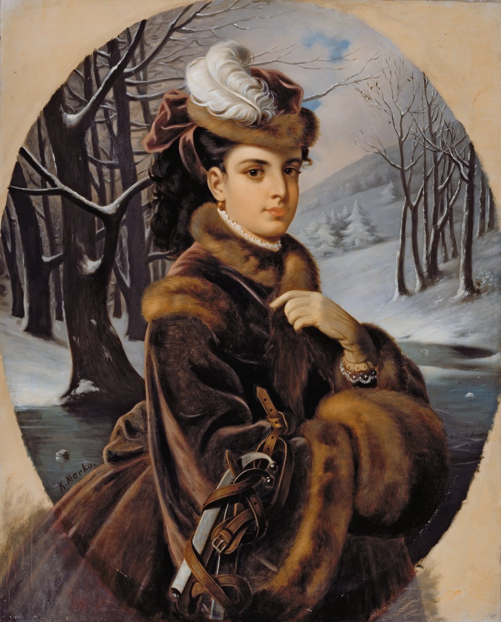Adelina Patti (1843-1919) (olje på lerret) av Karoly II Marko