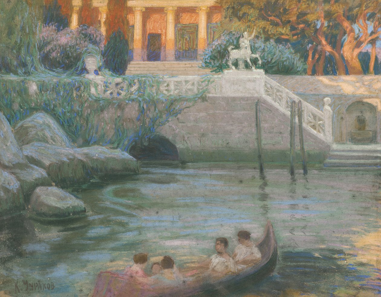 Scena pompeiana av Karpo Tchirakhoff