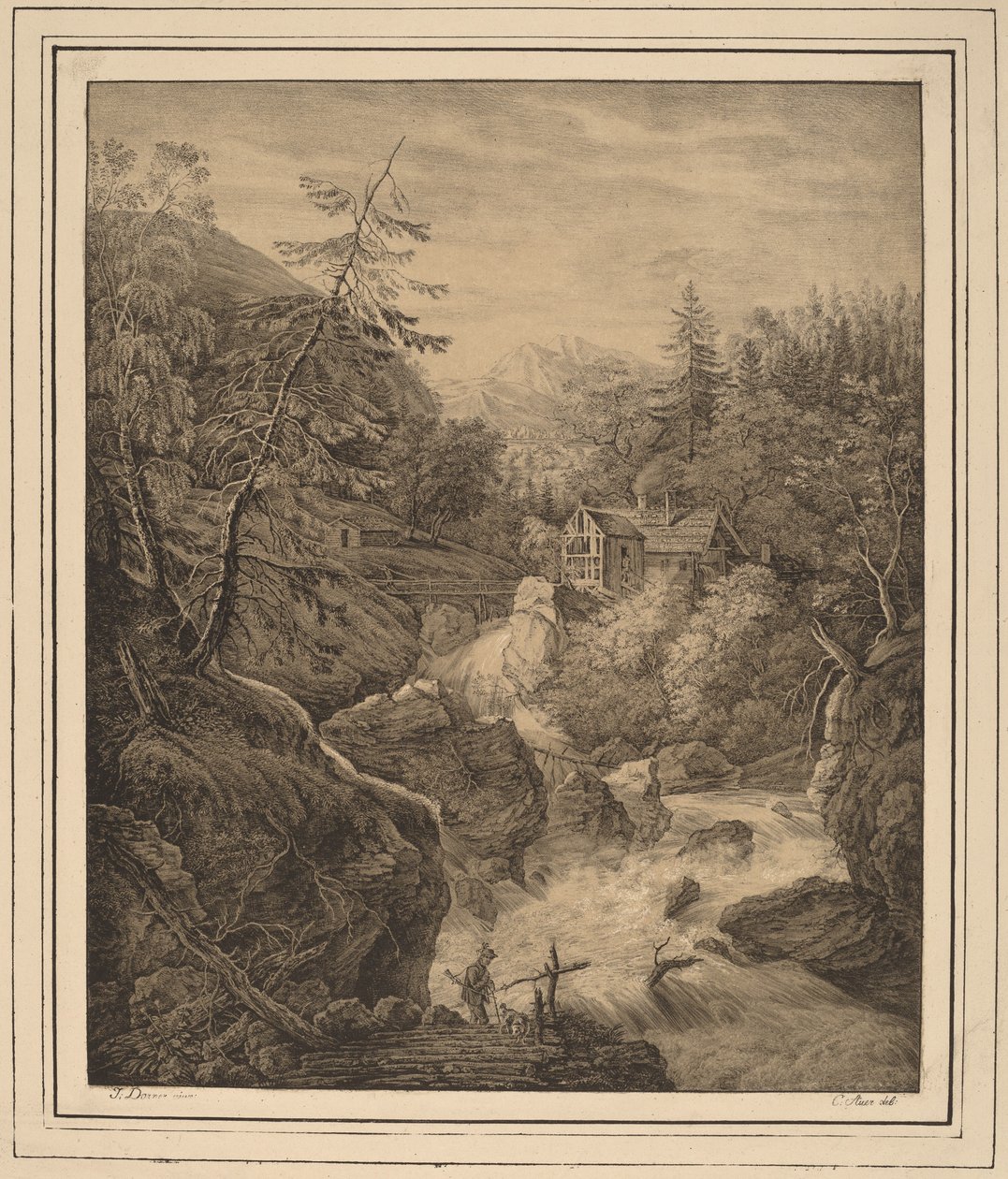 Foss av Kaspar Auer, after Johann Jakob Dorner II