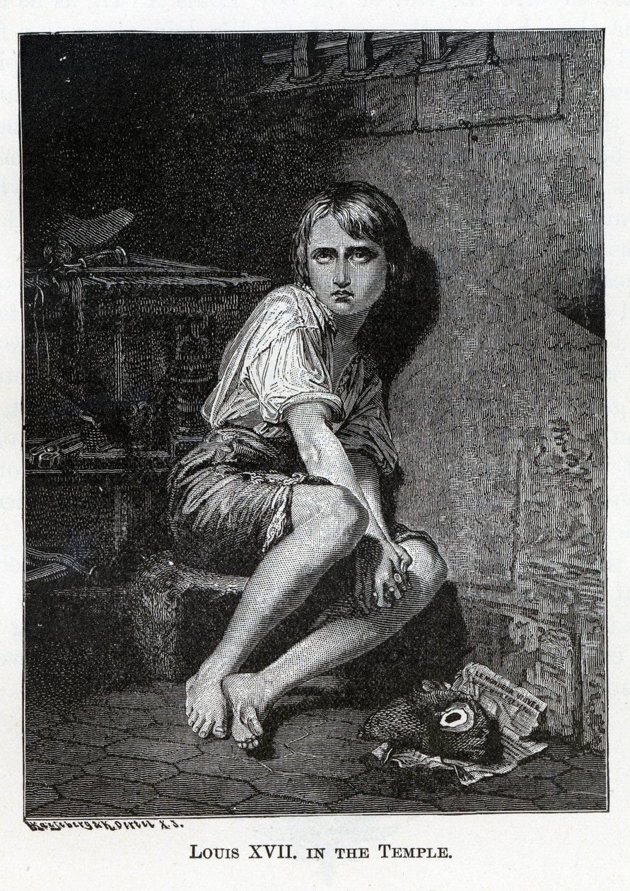 Louis XVII i tempelet, 1882 av Kaspar Oertel
