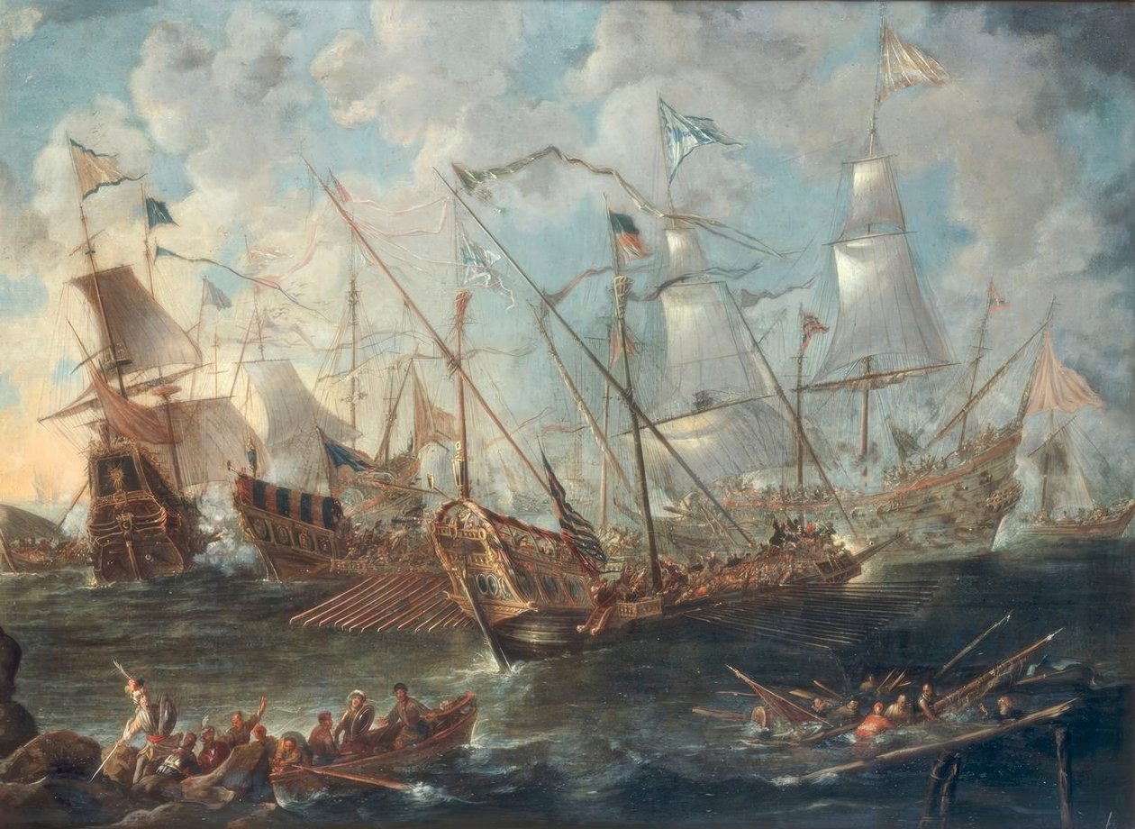 Sjøkamp ved Middelhavet av Kaspar van Eyck