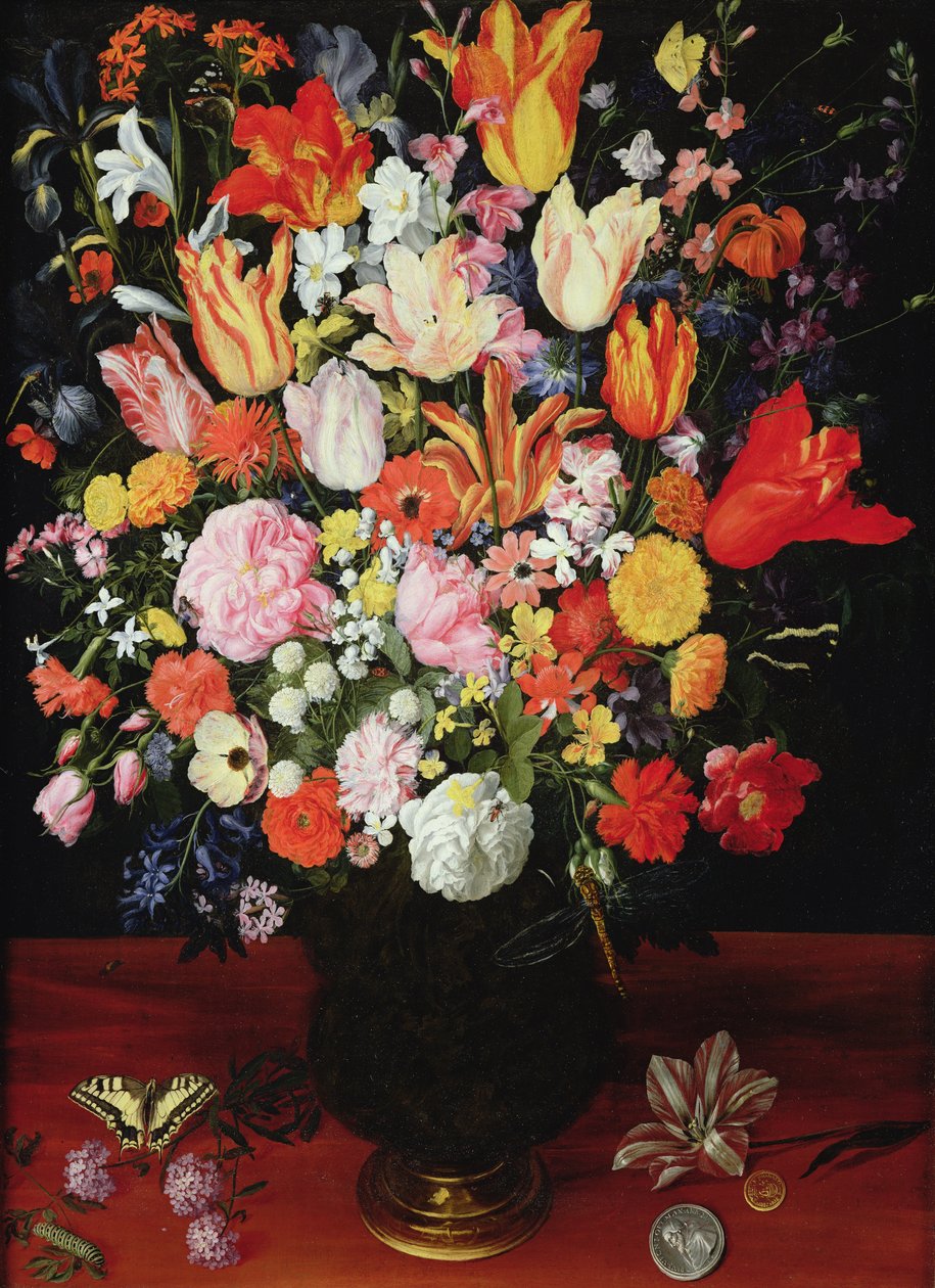 Stilleben av blomster, 1610-tallet av Kasper or Gaspar van den Hoecke