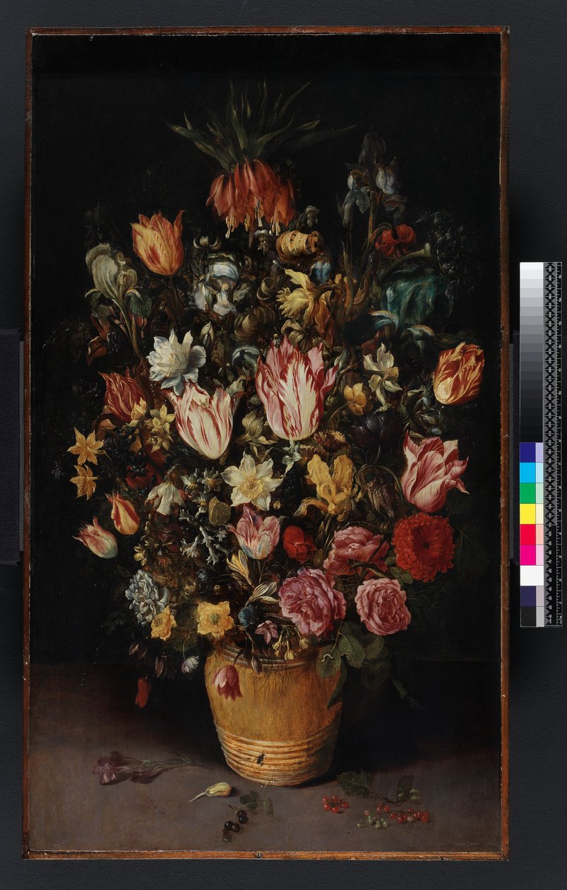 Tube med blomster, 1614 av Kasper or Gaspar van den Hoecke