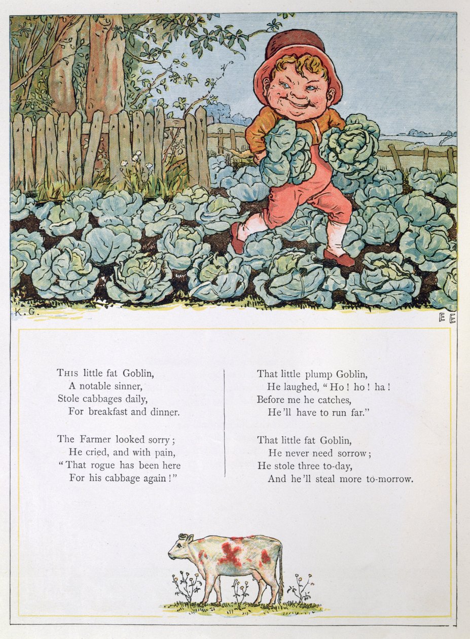 A Goblin Stealing Cabbages, illustrasjon til et dikt fra 
