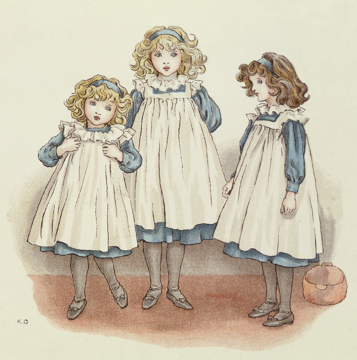 Men Flinders føtter var kalde, fra April Babys Book of Tunes, 1900 av Kate Greenaway
