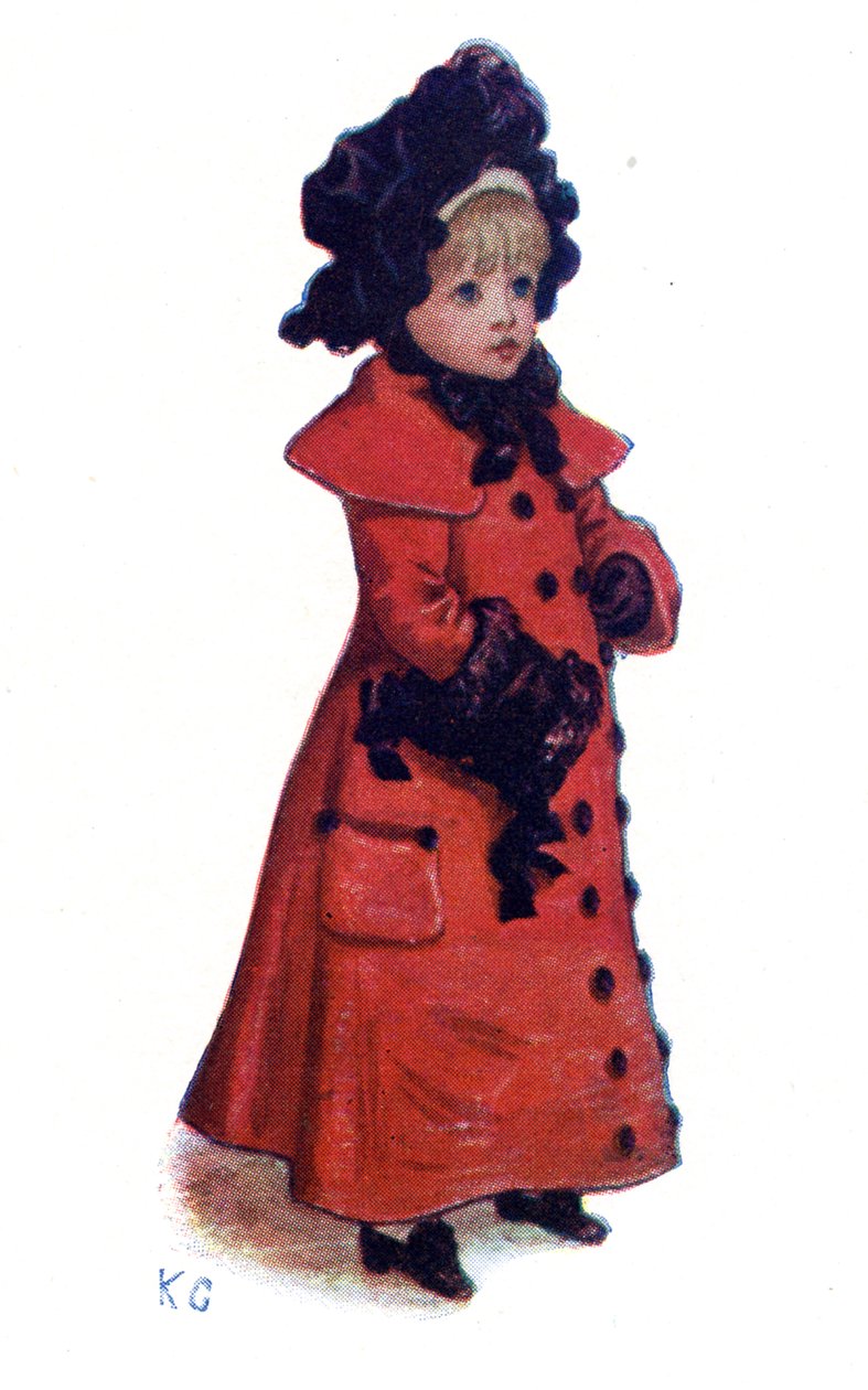 "Julekort" av Kate Greenaway. av Kate Greenaway