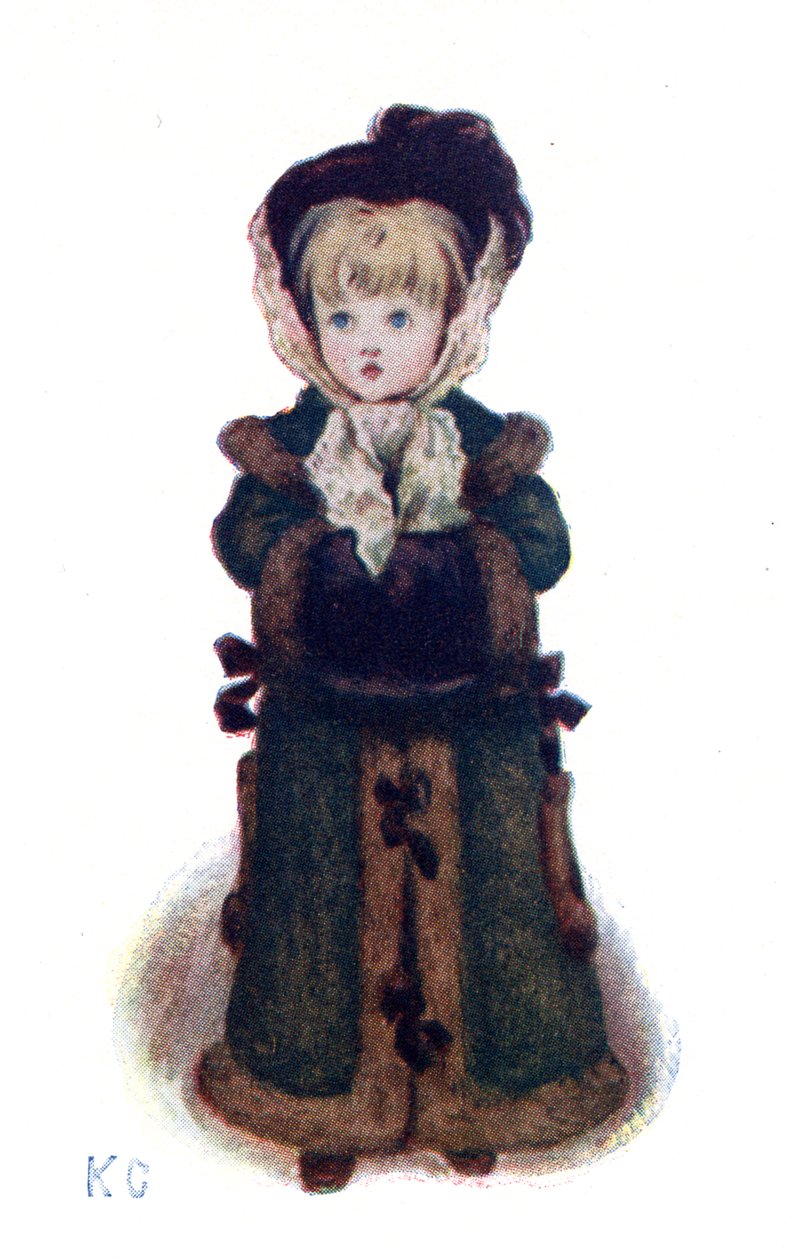"Julekort" av Kate Greenaway. av Kate Greenaway