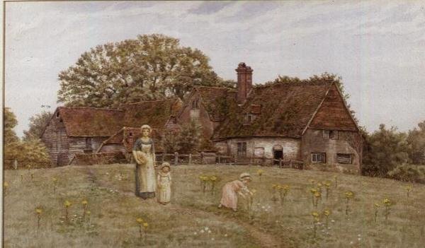 Innsamling av vårblomster av Kate Greenaway