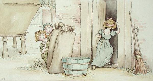 Gjemsel (akvarell på papir) av Kate Greenaway