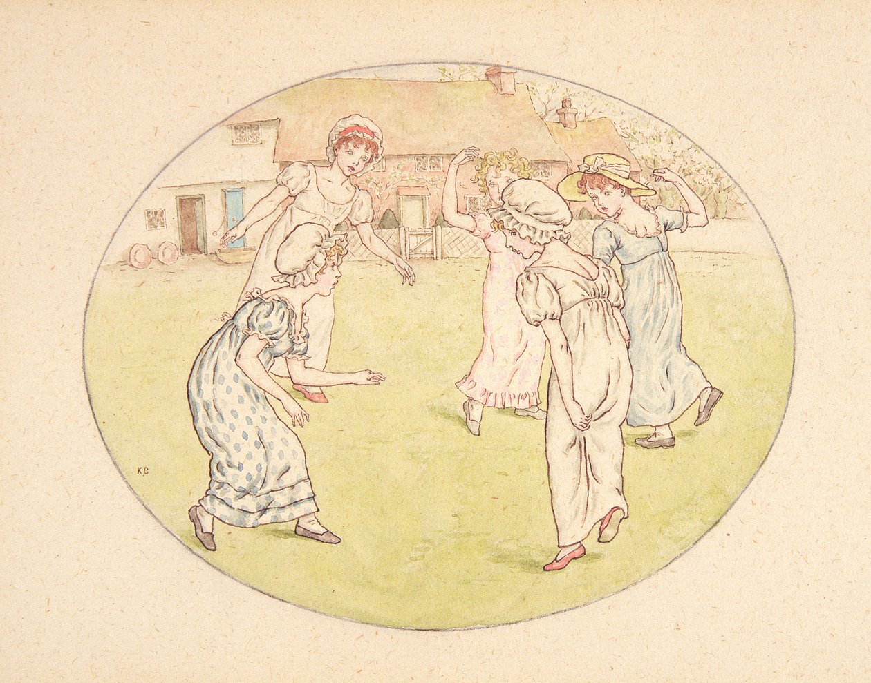 Hyacinth, illustrasjon for 'The Language of Flowers', ca. 1884 (akvarell på papir) av Kate Greenaway