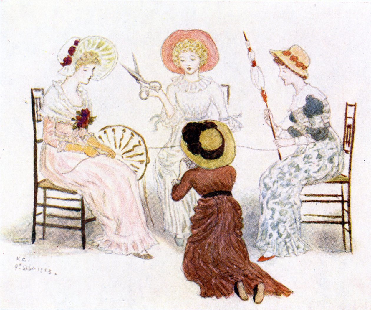 "Kate Greenaway før skjebnene" av Kate Greenaway