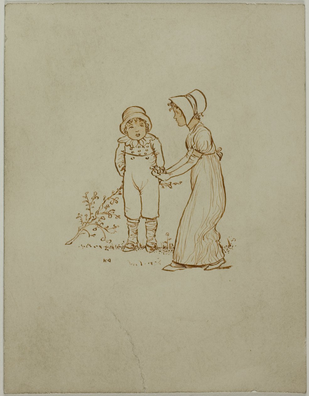 Lille gutt og jente av Kate Greenaway