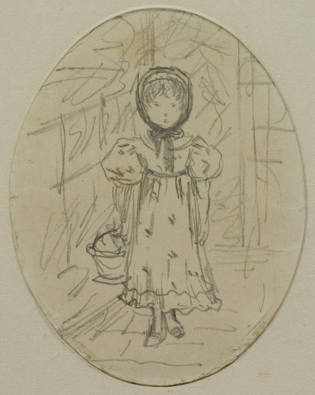 Liten jente i en hage av Kate Greenaway