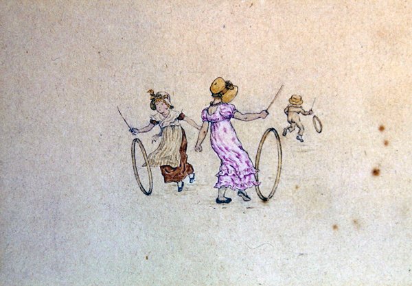Marsillustrasjon for almanakken fra 1889 av Kate Greenaway