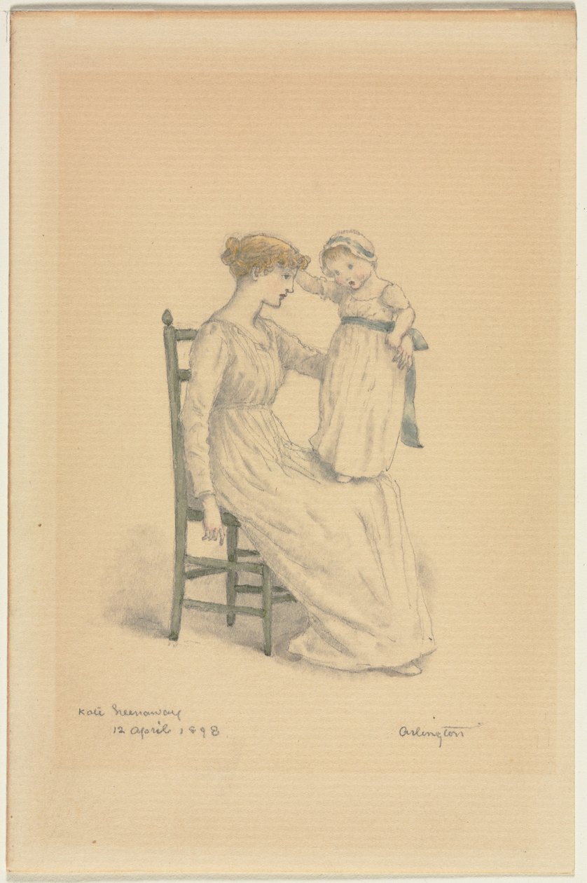 Mor og barn, 1898. av Kate Greenaway