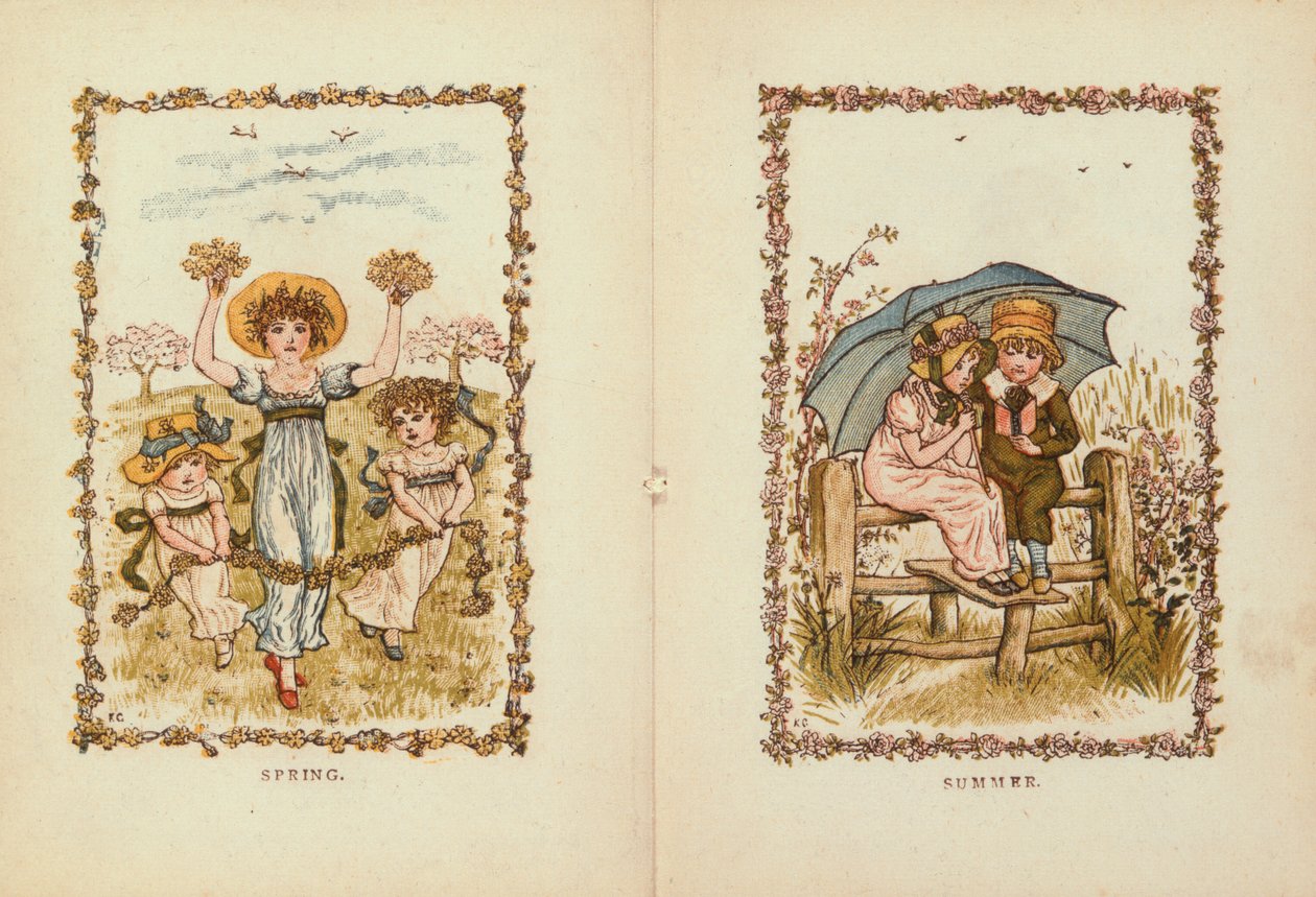 Vår og sommer, 1800-tallet av Kate Greenaway