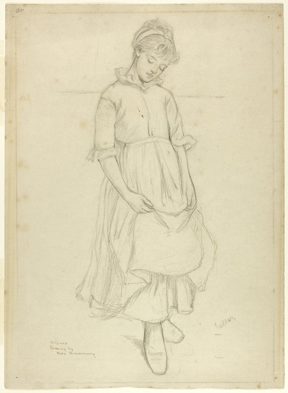 Stående jente av Kate Greenaway