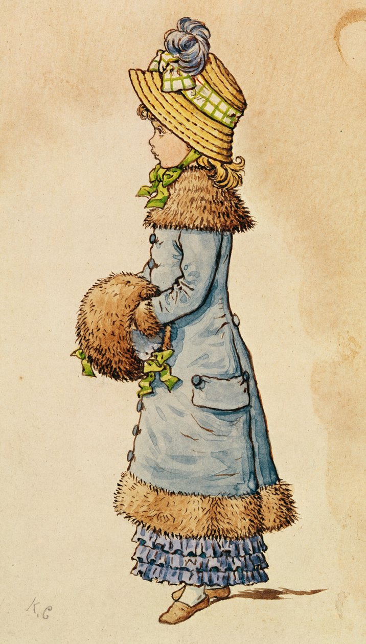 Søndagsbeste - ungjente i blått av Kate Greenaway
