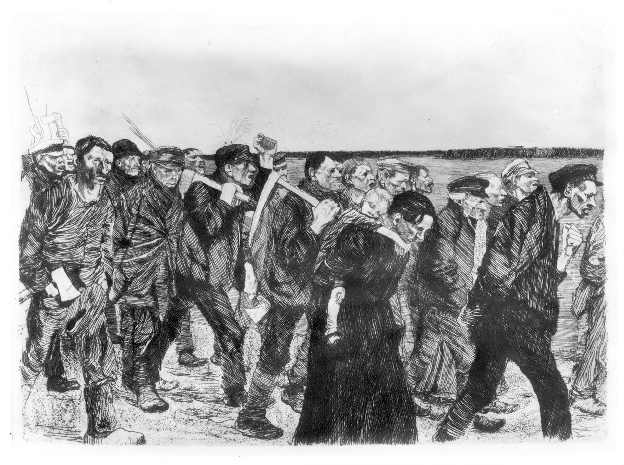 The March of the Weavers i Berlin, 1897 av Käthe Kollwitz
